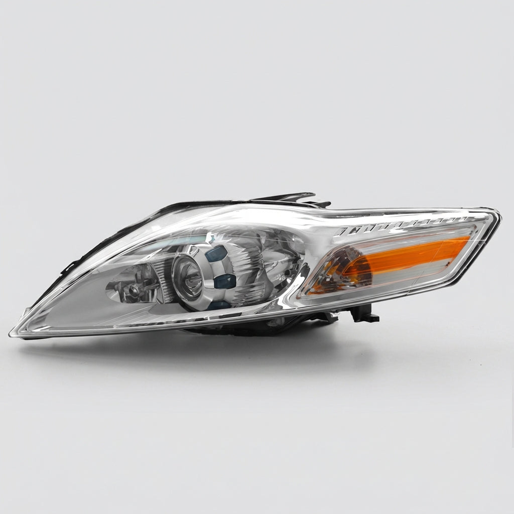 Engineered headlight assembly for precise illumination and quiet luxury