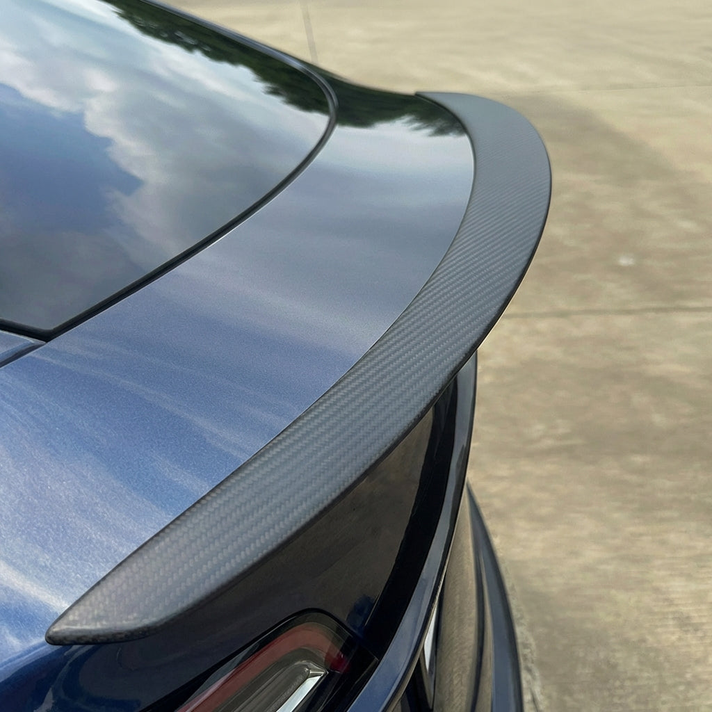 Premium Dry Carbon Fiber Rear Spoiler for Tesla Model 3 Highland & Model Y | Matte & Glossy